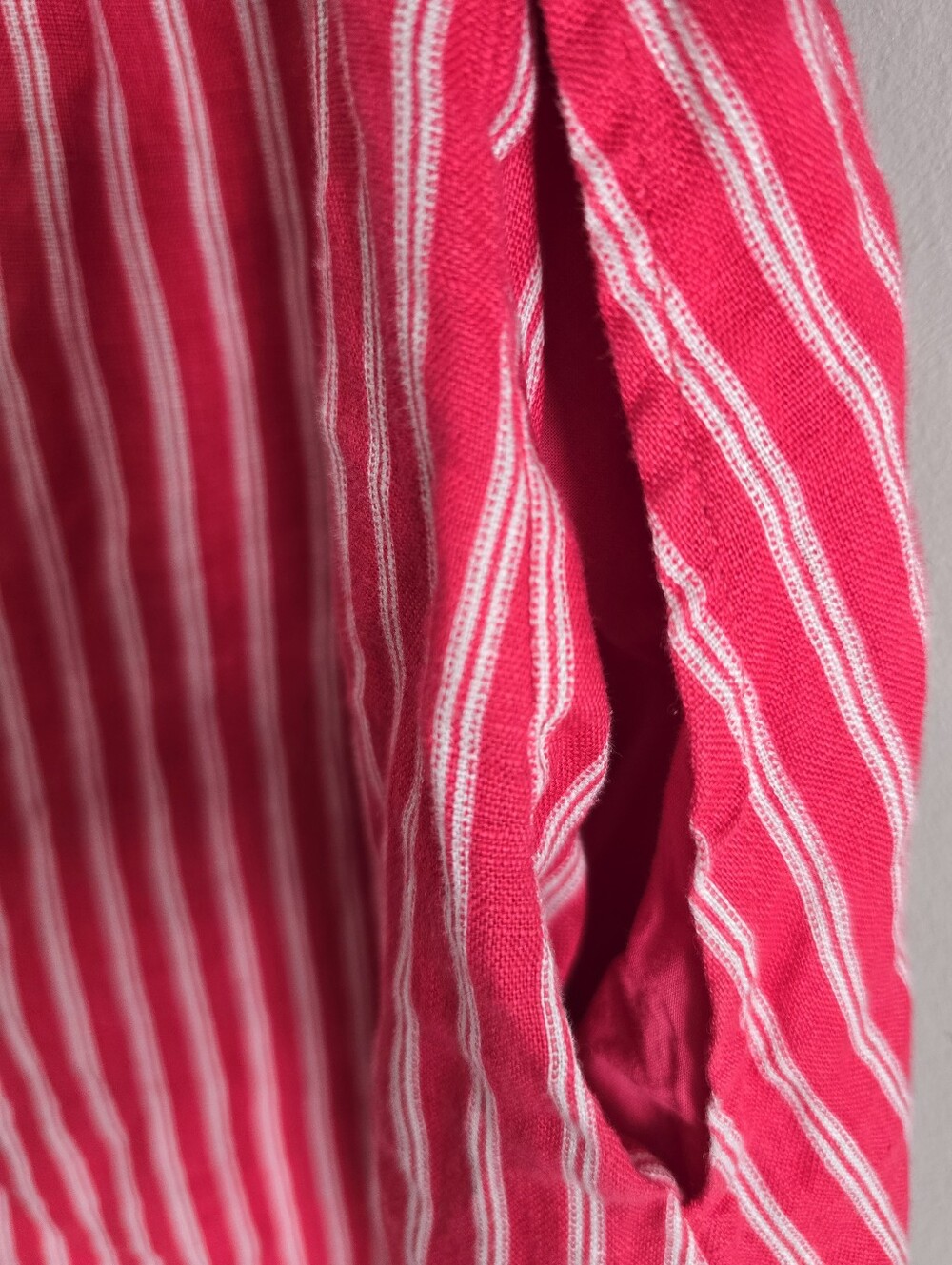 Magaschoni Red and White Striped Dress, linen, XS - Picture 5 of 9